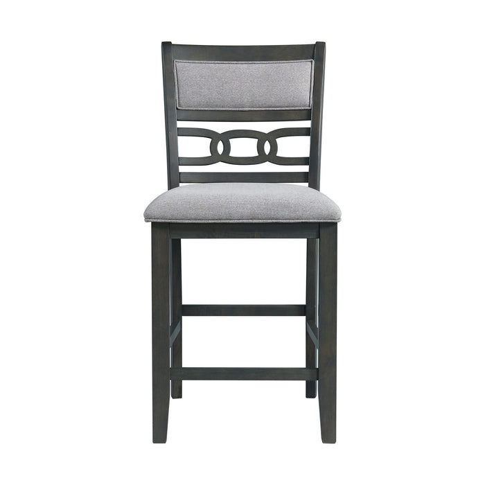 Amherst - Counter Side Chair With Fabric Cushion (Set of 2) - Grey Finish - JaxCo Furniture