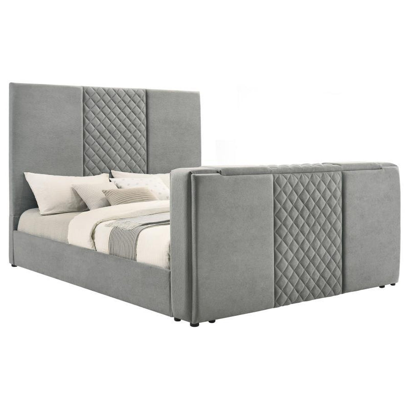 Tara - Upholstered Panel TV Bed - JaxCo Furniture