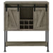 Claremont - Sliding Door Home Bar Wine Cabinet - Gray Driftwood - JaxCo Furniture