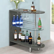 Adolfo - Rectangular 2-Tier Home Bar Table - JaxCo Furniture