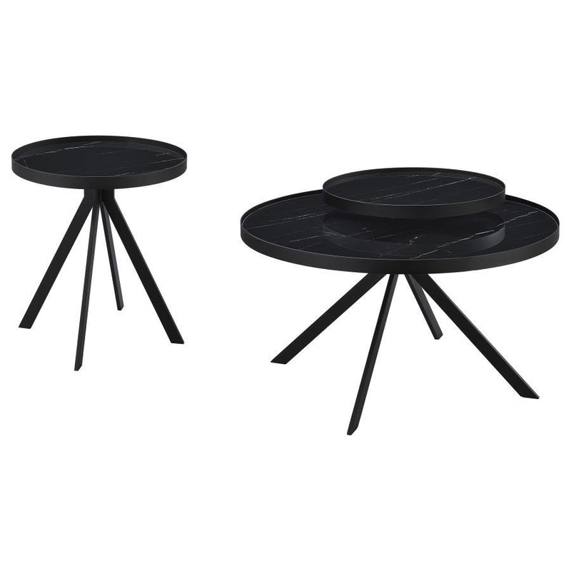 Briggs - Round Coffee And End Table Set - JaxCo Furniture