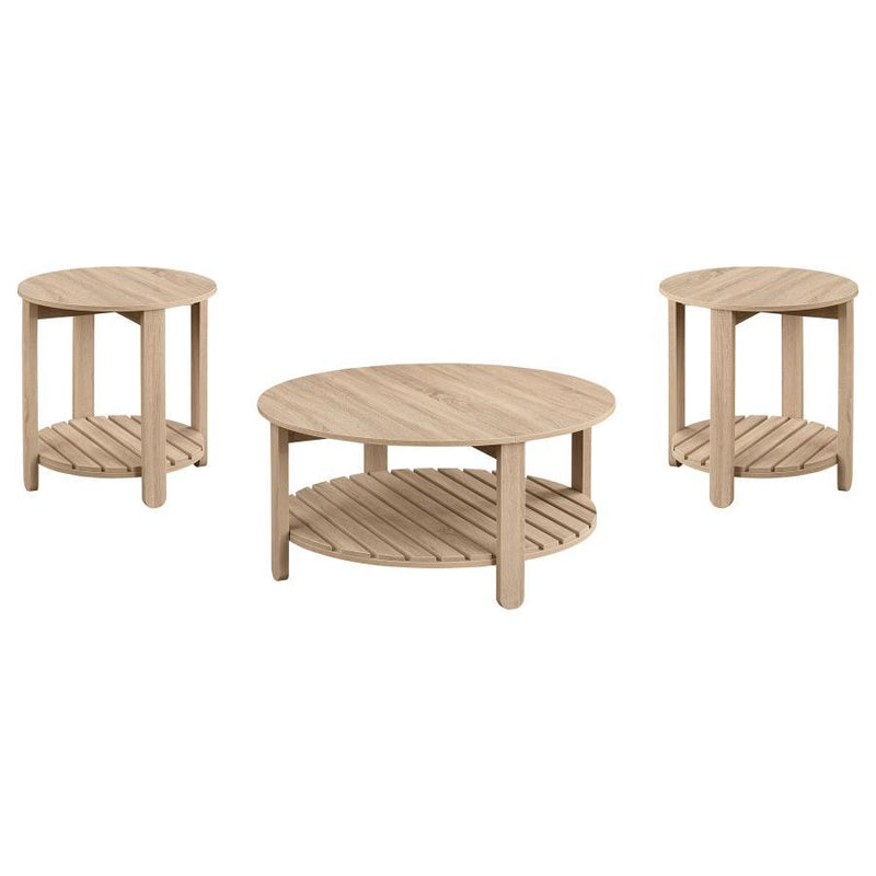 Fowler - Round Coffee Table Set - JaxCo Furniture