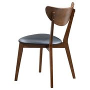 Jedda - Wood Dining Side Chair (Set of 2) - Dark Walnut And Black - JaxCo Furniture