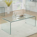 Ripley - Rectangular Tempered Bent Glass Coffee Table - Clear - JaxCo Furniture