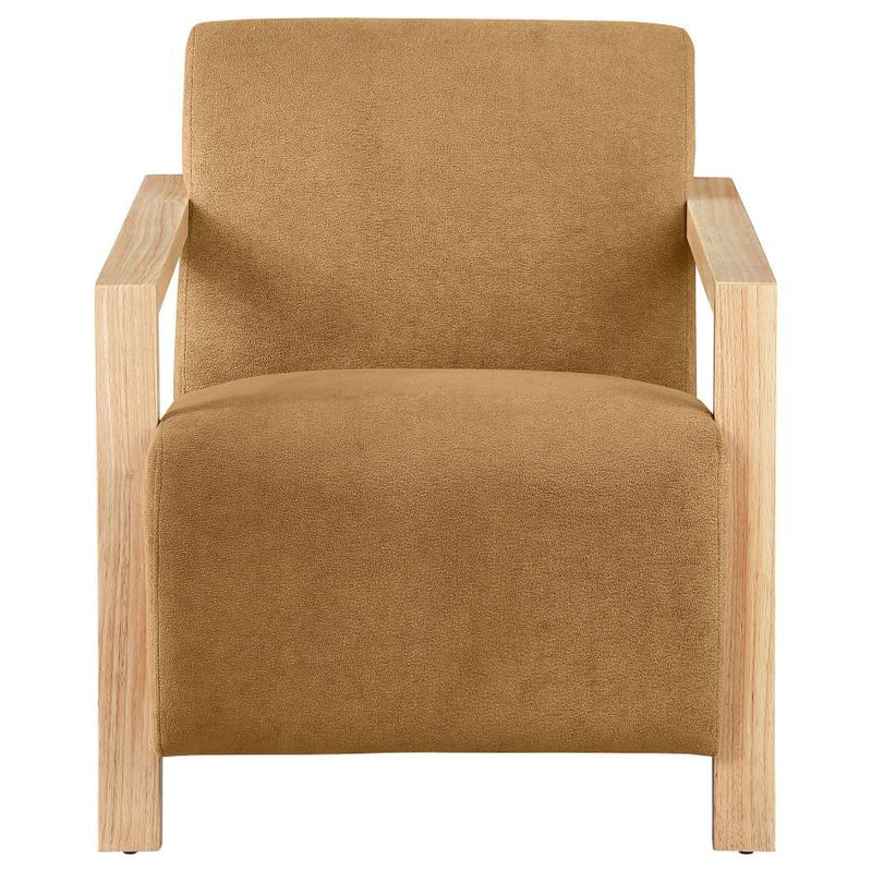 Diego - Upholstered Accent Arm Chair With Wood Arms - JaxCo Furniture