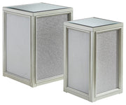Traleena - Silver Finish - Nesting End Tables (Set of 2) - JaxCo Furniture