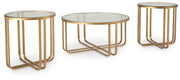 Milloton - Gold - Occasional Table Set (Set of 3) - JaxCo Furniture