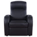 Cyrus - Upholstered Track Arm Recliner - Black - JaxCo Furniture