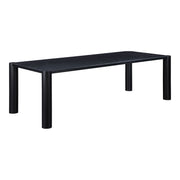 Post - Large Dining Table - Black Oak - JaxCo Furniture