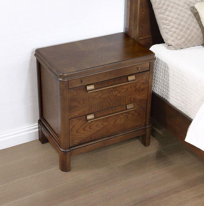 Milan - Nightstand - Dark Brown - JaxCo Furniture