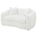 Isabella - Faux Sheepskin Upholstered Loveseat Natural - Ivory - JaxCo Furniture