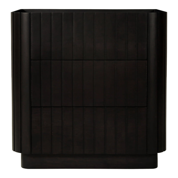 Povera - 3 Drawer Chest - Black - JaxCo Furniture