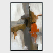 Burst - 40" x 60" Painting Art by Buddy Whitlock - Red / Dark Gray - JaxCo Furniture