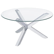Kenzie - Round Tempered Glass Top Table - JaxCo Furniture