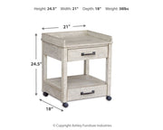 Carynhurst - Whitewash - Printer Stand - JaxCo Furniture