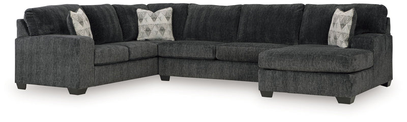 Hollyview - Shadow - 3-Piece Sectional With Raf Corner Chaise - JaxCo Furniture