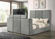 Tara - Upholstered Panel TV Bed - JaxCo Furniture