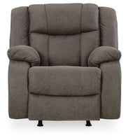 First Base - Gunmetal - Rocker Recliner - JaxCo Furniture
