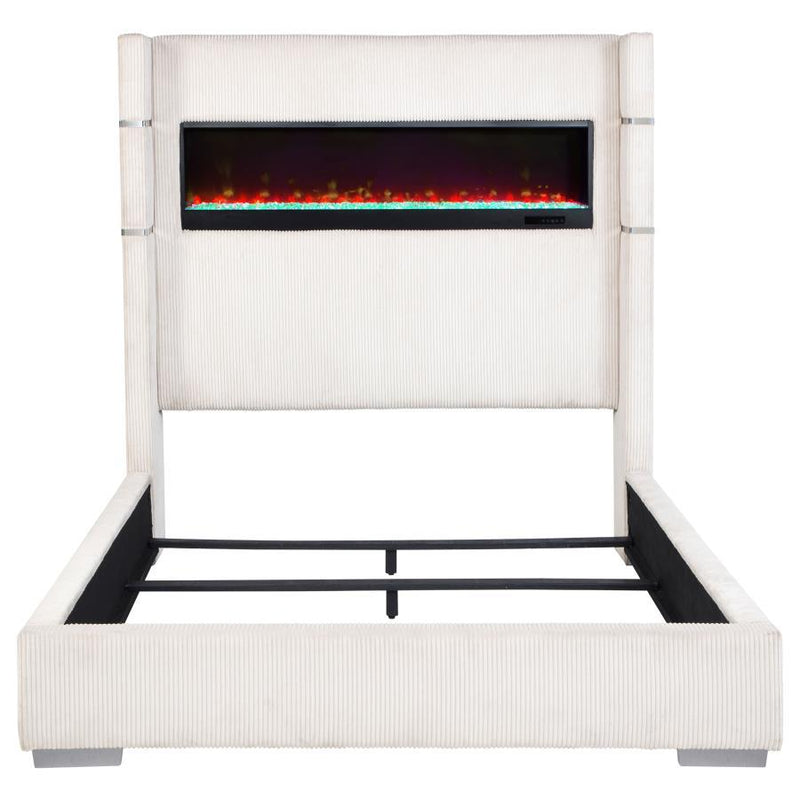 Tisdall - Upholstered Fireplace Bed - JaxCo Furniture