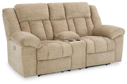 Tip-off - Power Reclining Loveseat With Console / Adj Headrest - JaxCo Furniture