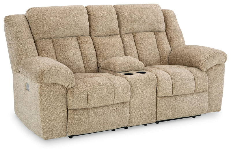Tip-off - Power Reclining Loveseat With Console / Adj Headrest - JaxCo Furniture