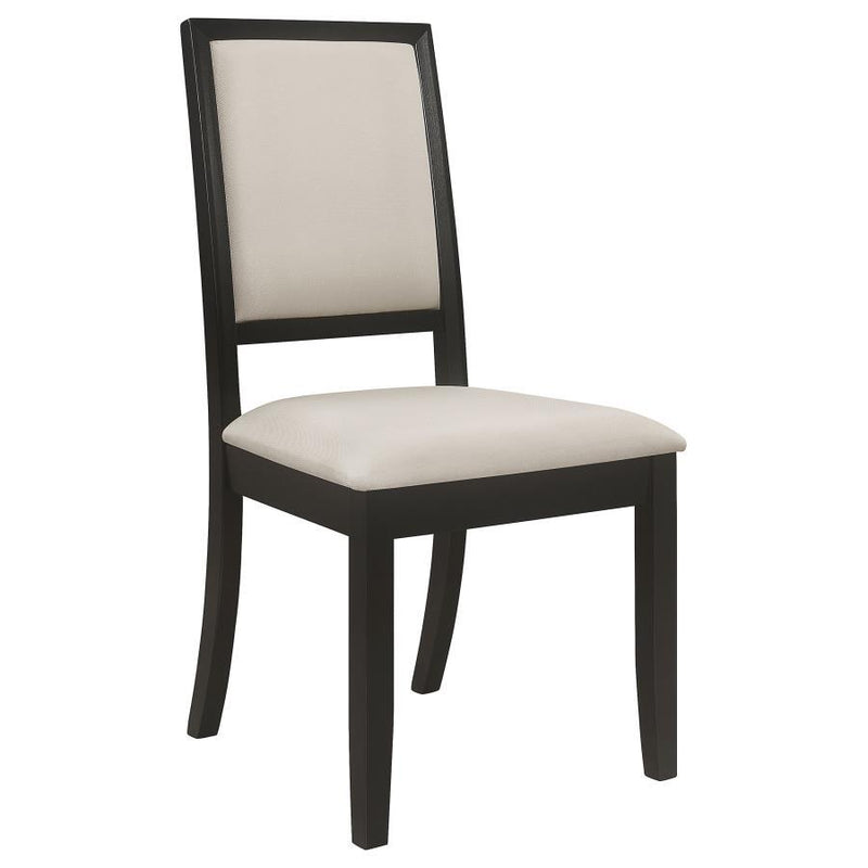 Louise - Upholstered Wood Dining Side Chairs (Set of 2) - Black - JaxCo Furniture