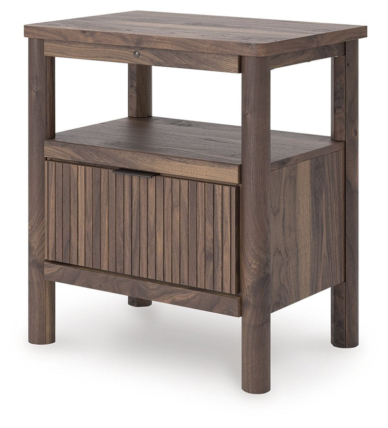Pamytta - Brown - One Drawer Night Stand - JaxCo Furniture
