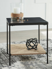 Minrich - Black / Natural - Accent Table - JaxCo Furniture