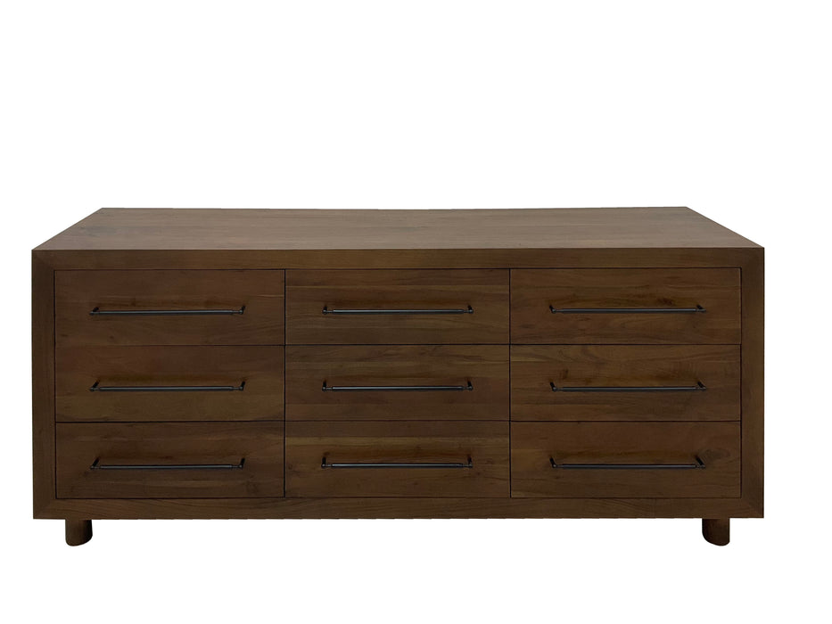 Jaxon - Wood 9 Drawer Dresser - Cocoa Brown - JaxCo Furniture