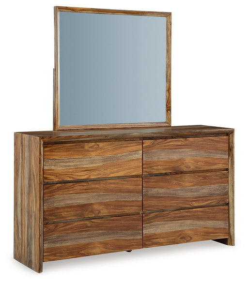 Dressonni - Brown - Dresser And Mirror - JaxCo Furniture
