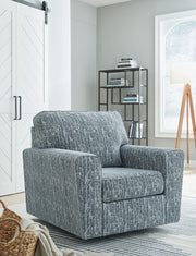 Aterburm - Twilight - Swivel Accent Chair - JaxCo Furniture