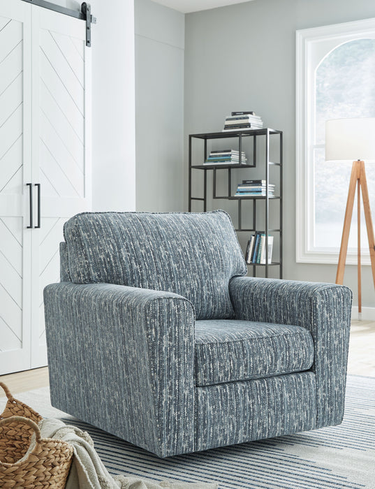 Aterburm - Twilight - Swivel Accent Chair