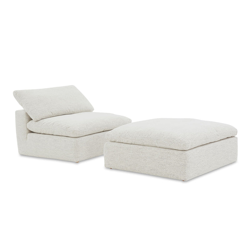 Clay - Ottoman - White - JaxCo Furniture