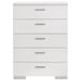 Felicity - 5-Drawer Bedroom Chest - White High Gloss - JaxCo Furniture