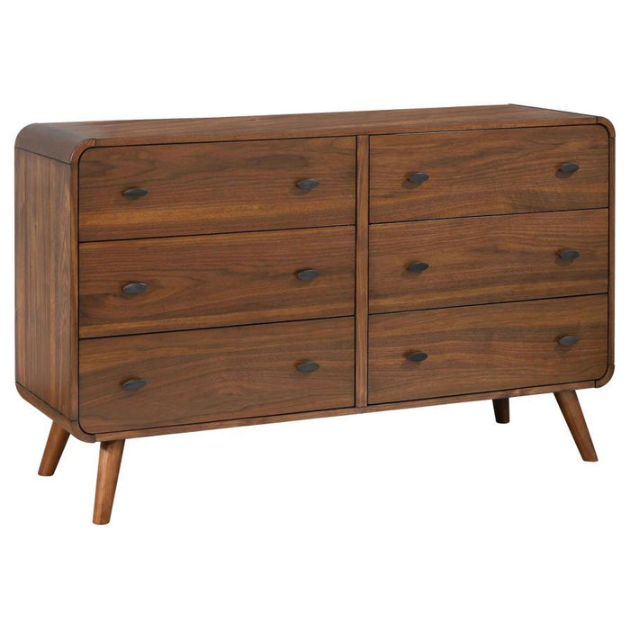 Robyn - 6-Drawer Dresser - Dark Walnut - JaxCo Furniture