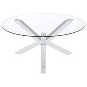 Kenzie - Round Tempered Glass Top Table - JaxCo Furniture