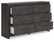 Hollivern - Dark Gray - Six Drawer Dresser - JaxCo Furniture