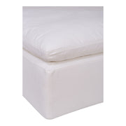 Clay - Livesmart Fabric Ottoman - Cream - JaxCo Furniture