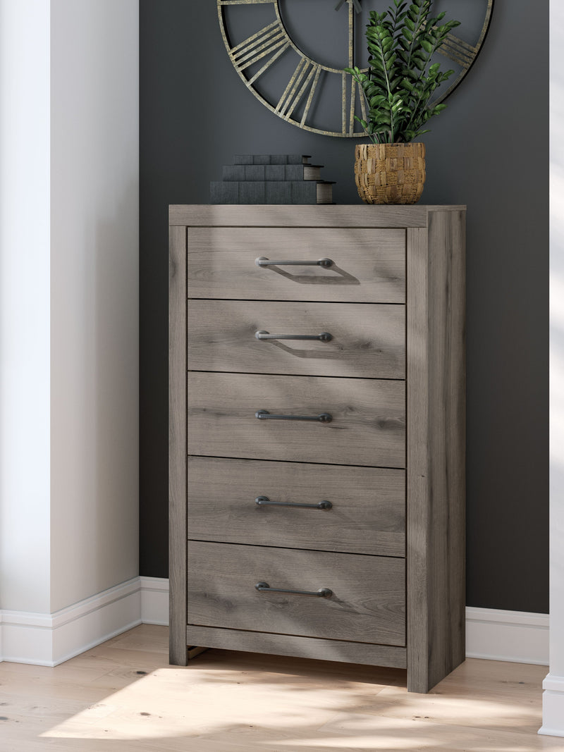 Graystorm - Brown Gray - Five Drawer Chest - JaxCo Furniture