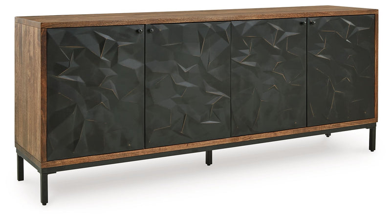 Dorannby - Black / Brown - Accent Cabinet - JaxCo Furniture