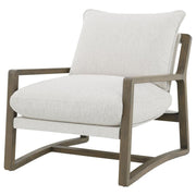 Geneva - Boucle Upholstered Wood Arm Accent Chair - Sand - JaxCo Furniture