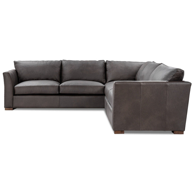 Bryson - Top Grain Leather 3 Piece Sectional - Lush-Chocolate - JaxCo Furniture