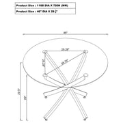 Beckham - Round Glass Top Dining Table - JaxCo Furniture