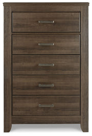 Juararo - Dark Brown - Five Drawer Chest - JaxCo Furniture