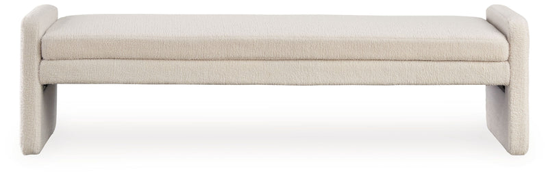 Lembertson - Ecru - Accent Bench - JaxCo Furniture