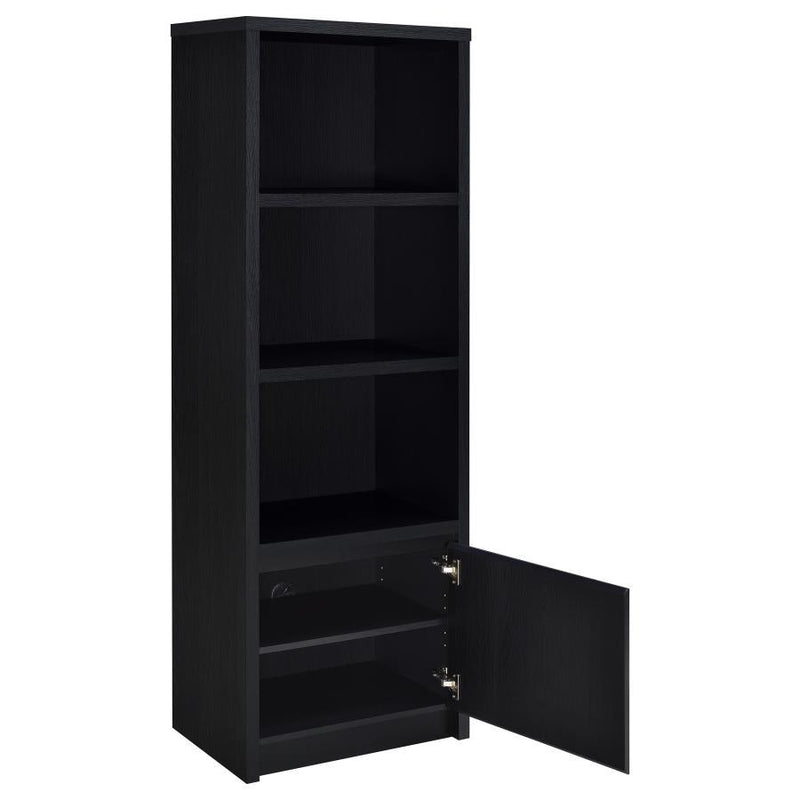 Winfield - 3-Sheld Media Tower Entertainment Pier - Black - JaxCo Furniture