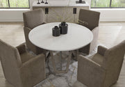 Pure Modern Dining - Upholstered Caster Chair - Himalaya Granite - JaxCo Furniture