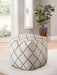 Lattice - Square Pouf - Beige - JaxCo Furniture