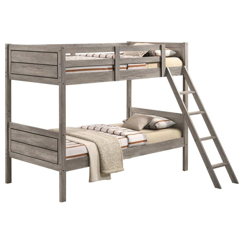 Ryder - Wood Bunk Bed With Mattress - JaxCo Furniture