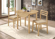 Bucknell - 3 Piece Round Drop Leaf Dining Table Set - JaxCo Furniture